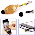 Multifunktions mini strap touch pen (Guld)